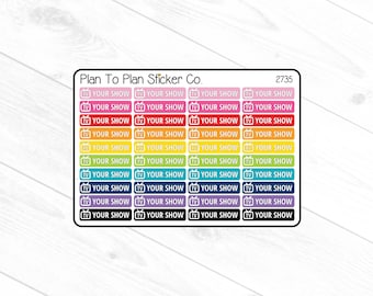 2735~~Custom TV Show Tracker Planner Stickers.