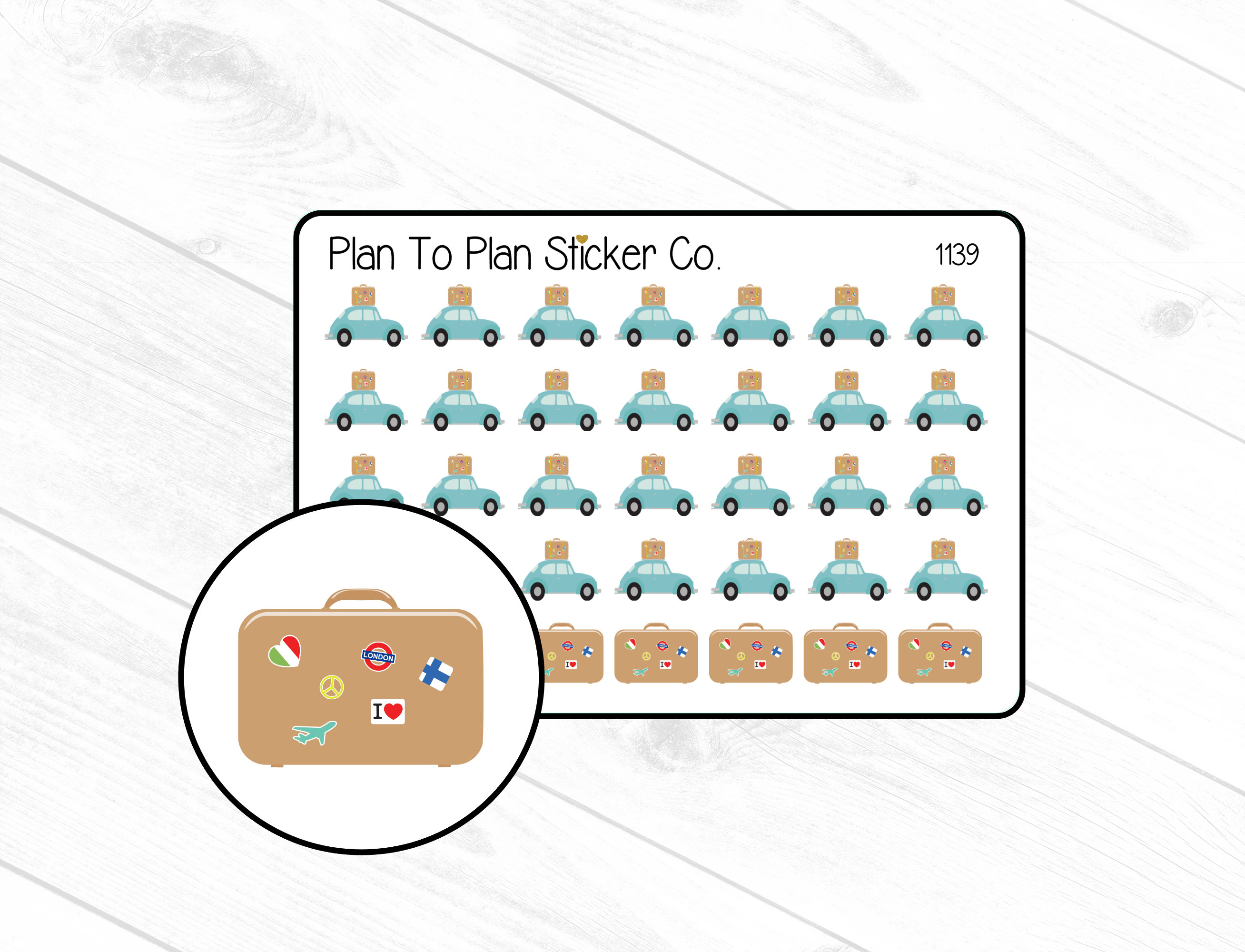 1139~~ Road Trip Travel Planner Stickers.