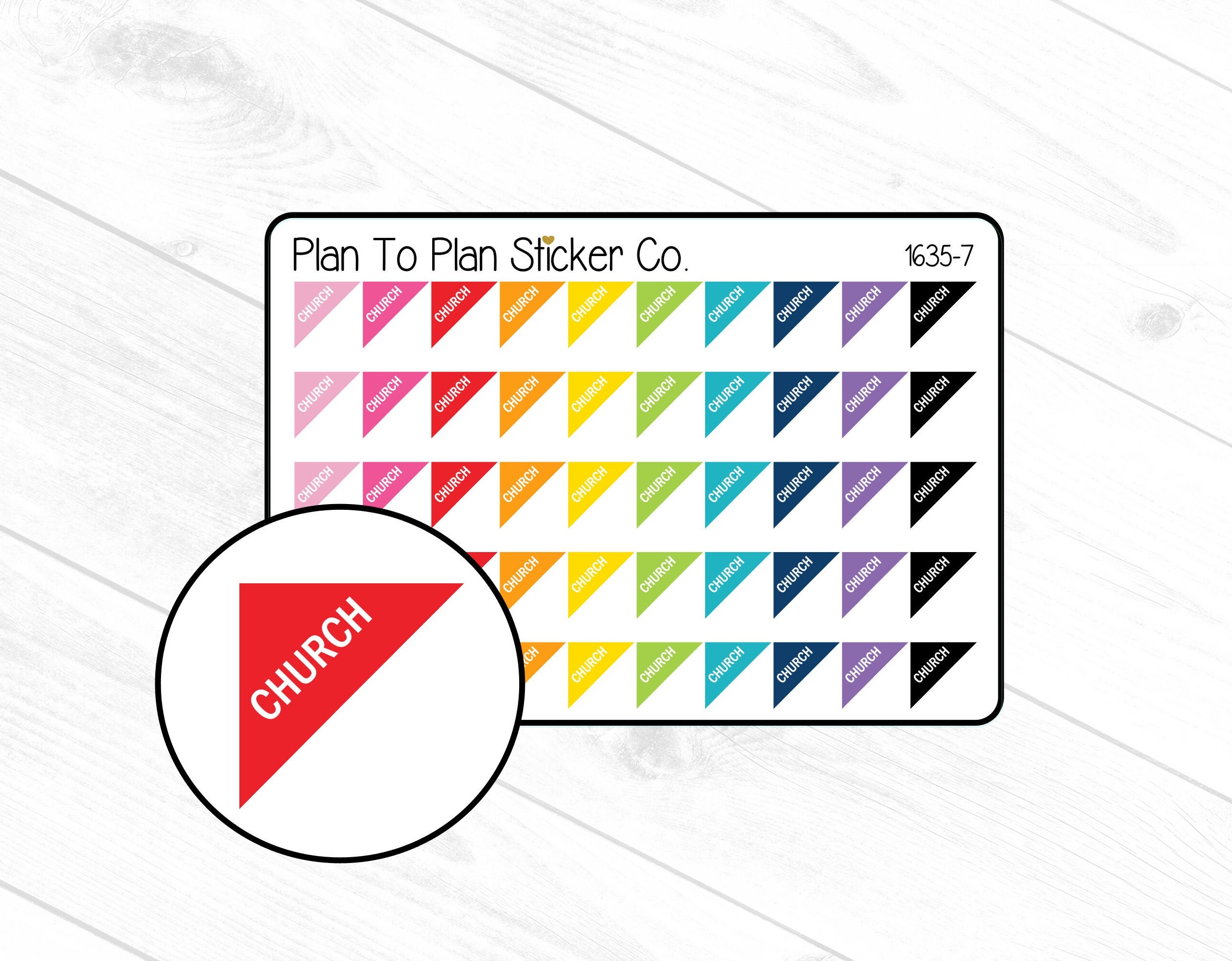 1635-7~~Church Corner Planner Stickers.
