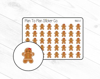 1860-2~~Gingerbread People Planner Stickers.