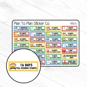 1170-3~~Back To School Countdown Planner Stickers.