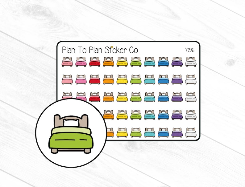1096~~beds Planner Stickers. - Etsy