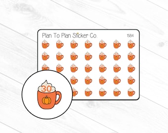 1584~~Pumpkin Spice Date Covers Planner Stickers.