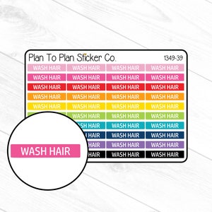 1349-39 Wash Hair Header/Dividers Planner Stickers