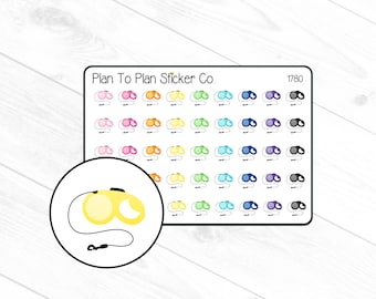 1780~~Dog Leash Planner Stickers.