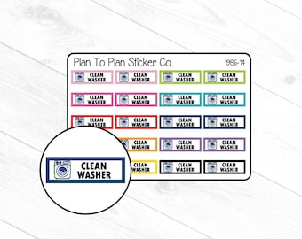 1986-14~~Clean Washer Planner Stickers.