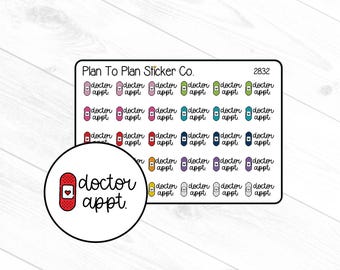 2832~~Doctor Appointment Planner Stickers.