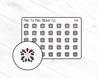 2265~~Firework Date Cover Planner Stickers.