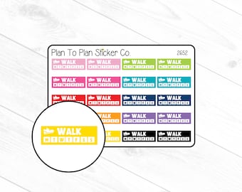 2652~~Walk Daily Tracker Planner Stickers.