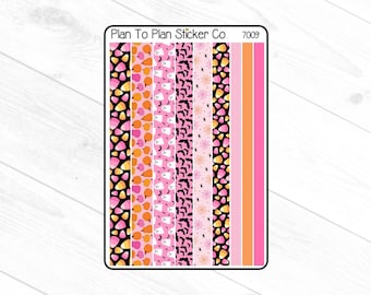 7009~~Pink Pumpkin Halloween Washi Planner Stickers.