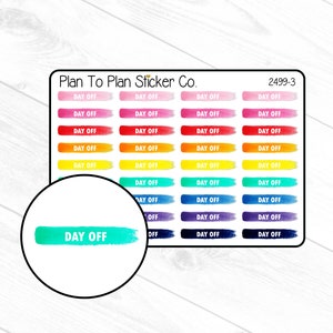 2499-3~~Day Off Swooshes Planner Stickers.