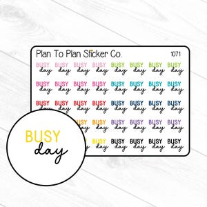 1071~~Busy Day Script Planner Stickers.