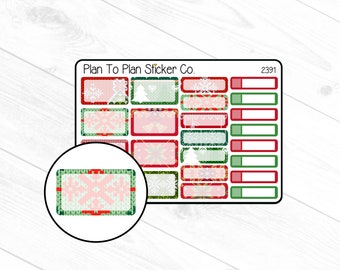 1810-9~~Pegatinas para agendas con diseños variados de suéteres navideños.