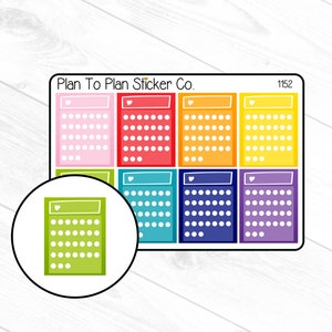 1152~~Monthly Habit Tracker Planner Stickers.