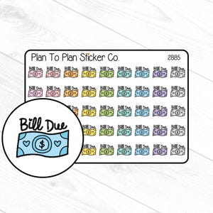 2885~~Bill Due Planner Stickers.
