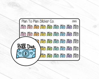 2885~~Bill Due Planner Stickers.