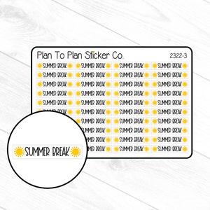 2322-3~~School Summer Break Planner Stickers.