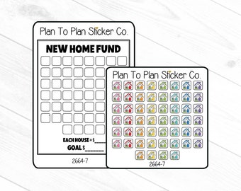 2664-7~~New Home Fund Savings Plan Planner Stickers.