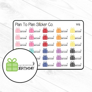 1416~~Birthday Tracker Planner Stickers.