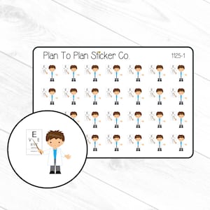 1125~~Eye Doctor Appointment Reminder Planner Stickers.