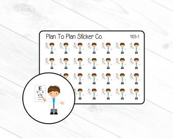 1125~~Eye Doctor Appointment Reminder Planner Stickers.