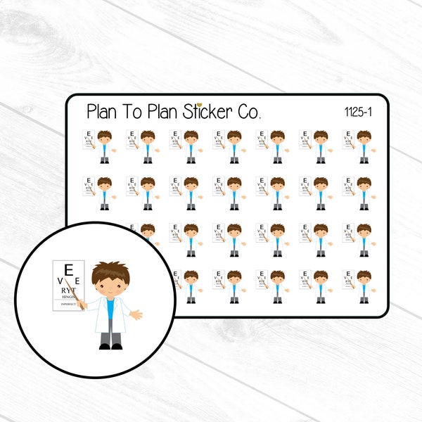 1125~~Eye Doctor Appointment Reminder Planner Stickers.