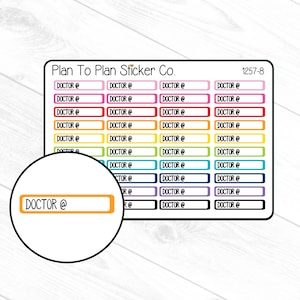 1257-8~~Doctor @ Appointment Reminder Planner Stickers.