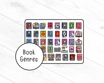 1156~~Book Genres Planner Stickers.