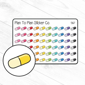 1367~~Medication/Pill Tracker Planner Stickers.