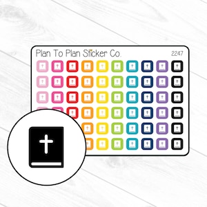 2247~~Bible Square Trackers Planner Stickers.