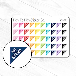 1635-19~~No Spend Corner Planner Stickers.