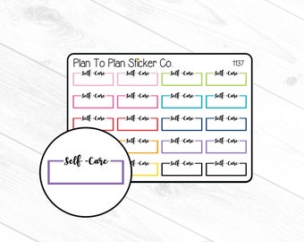 1137~~Self Care Boxes Planner Stickers.