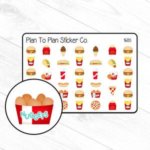 1685~~Fast Food Planner Stickers.
