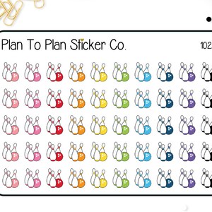 Bowling Printable Planner Stickers Bowling Stickers - Etsy