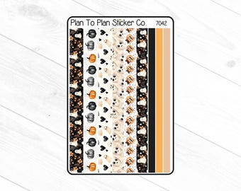 7042~~Too Cute To Spook Halloween Washi Planner Stickers.