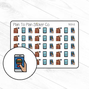1909-8~~Food Delivery Icons Planner Stickers.