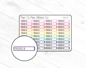 1257-17~~Massage @ Appointment Reminder Planner Stickers.
