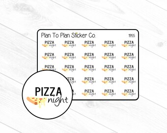 48 Cute MINI Pizza Night Planner Stickers - Etsy