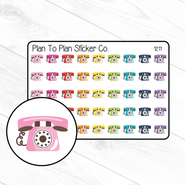 1211~~Telephone Planner Stickers.