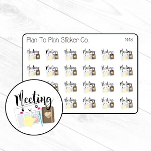 1448~~Meeting Reminders  Planner Stickers.