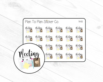 1448~~Meeting Reminders  Planner Stickers.