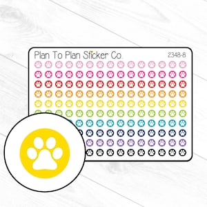 2348-8~~Paw Print Tiny Icons Planner Stickers.