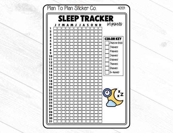 4059~~Sleep Tracker Planner Stickers.