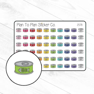2578~~Cat Food Planner Stickers.