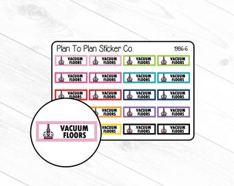 1986-6~~Vacuum Floors Planner Stickers.