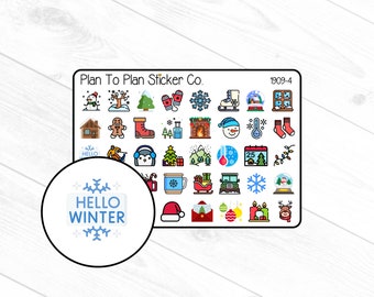 1909-4~~Winter Icons Planner Stickers.