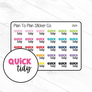 2624~~Quick Tidy Planner Stickers.