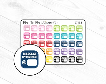 2745-8~~Massage Appt. Planner Stickers.