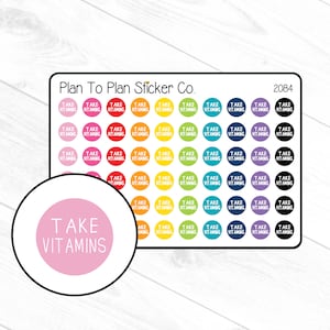 2084~~Take Vitamins Reminder Planner Stickers.