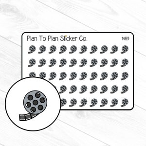 1489~~Movie Night Planner Stickers.